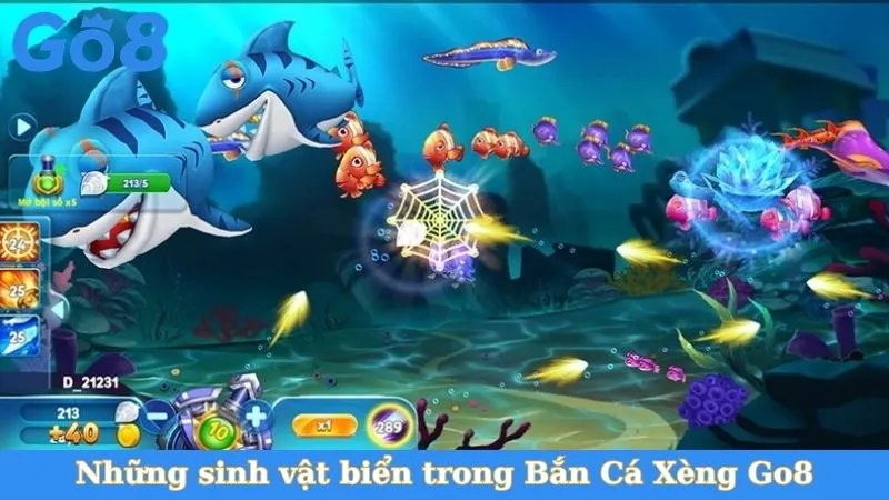 Những sinh vật biển trong Bắn Cá Xèng Go8